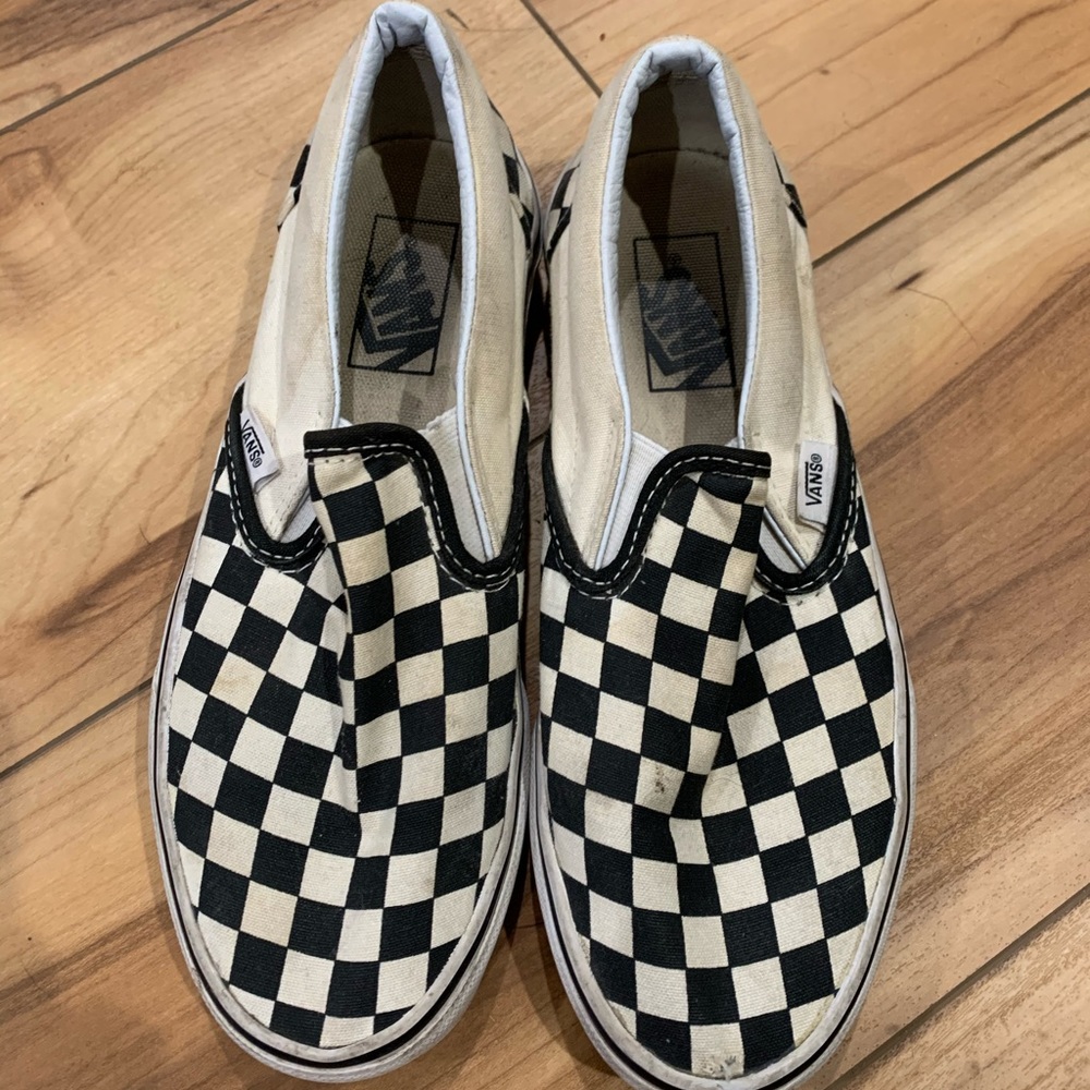 Checkered vans!